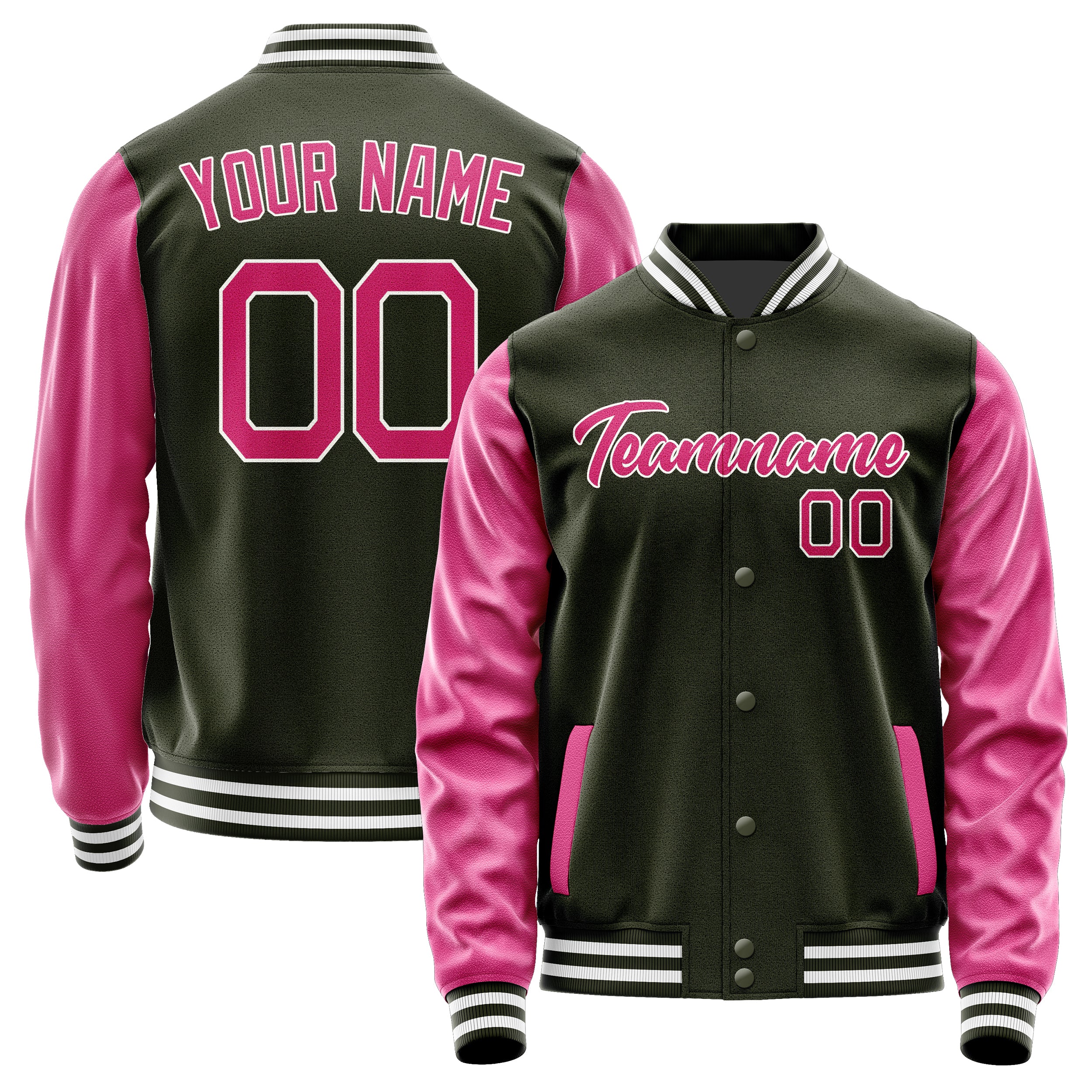 Custom Olive Pink Jacket JA0202130218B21813