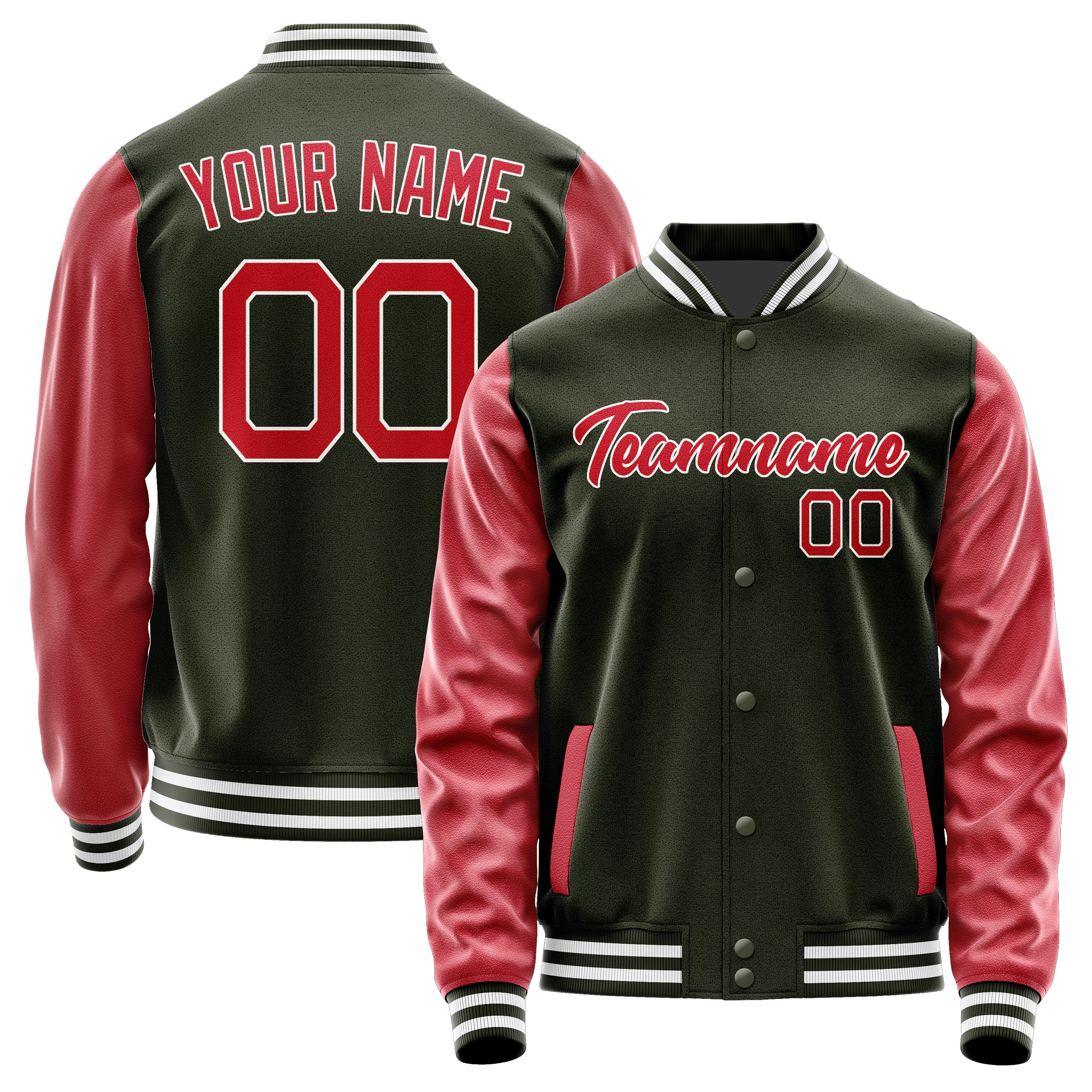 Custom Olive Red Jacket JA0202140218B21814