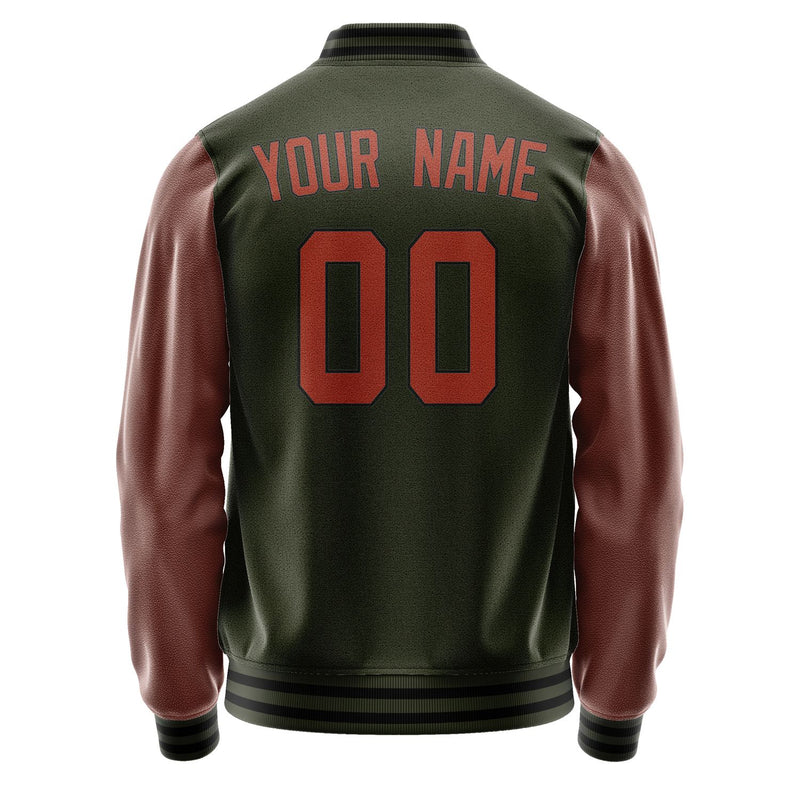 Custom Olive Coral Red Jacket JA0202160217B31716