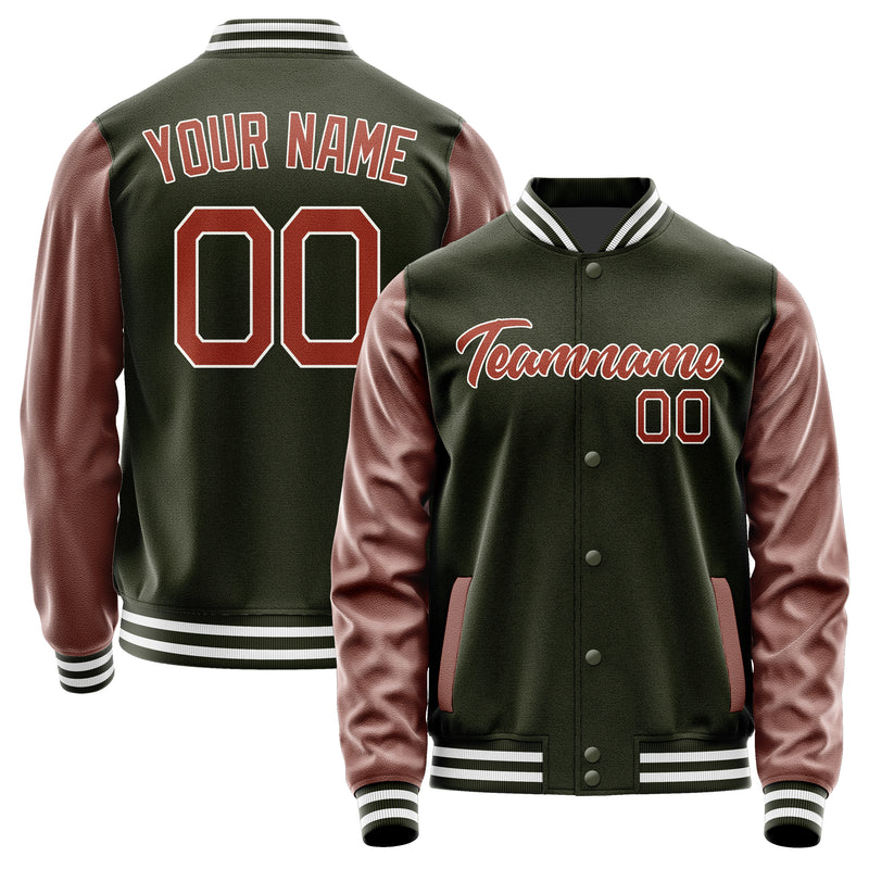 Custom Olive Coral Red Jacket JA0202160218B21816