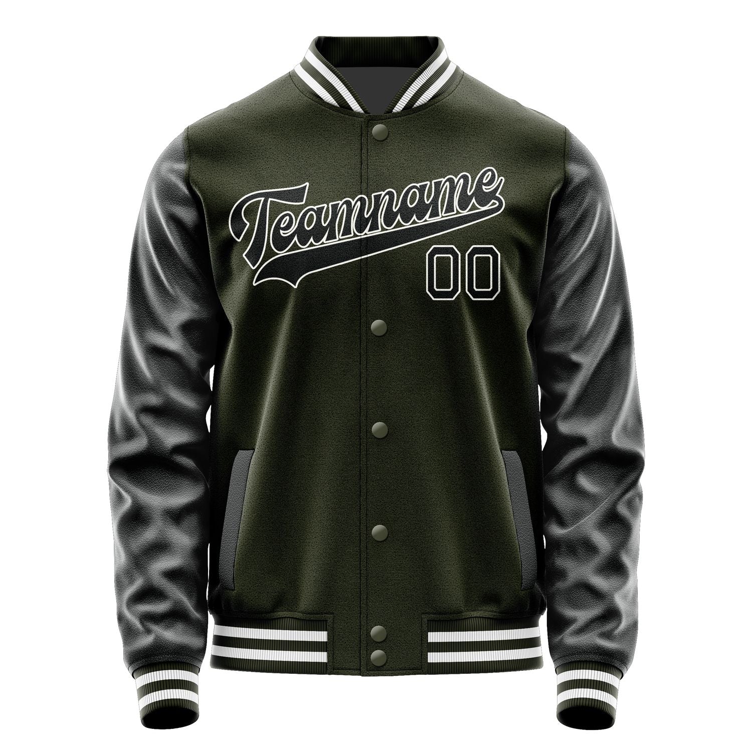 Custom Olive Black Jacket JA0202170218B31817