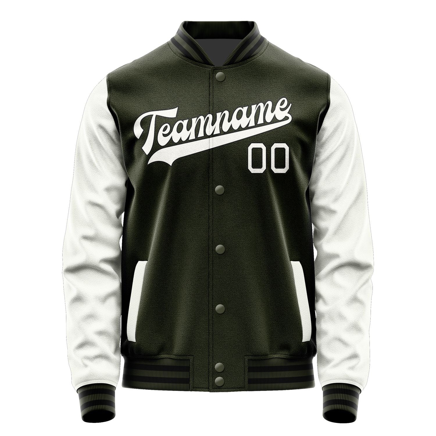 Custom Olive White Jacket JA0202180217B31718