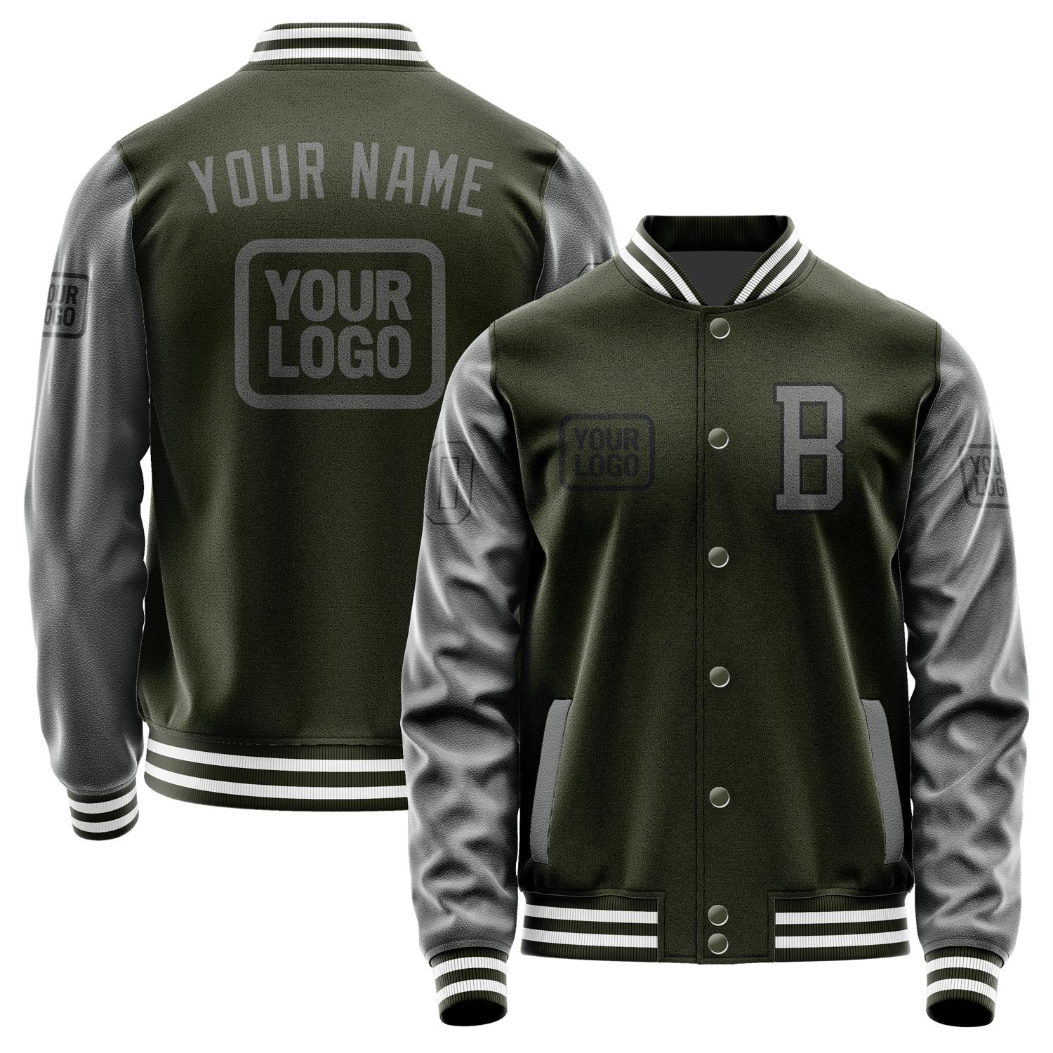 Custom Olive Dark Grey Jacket JA020220021817202017