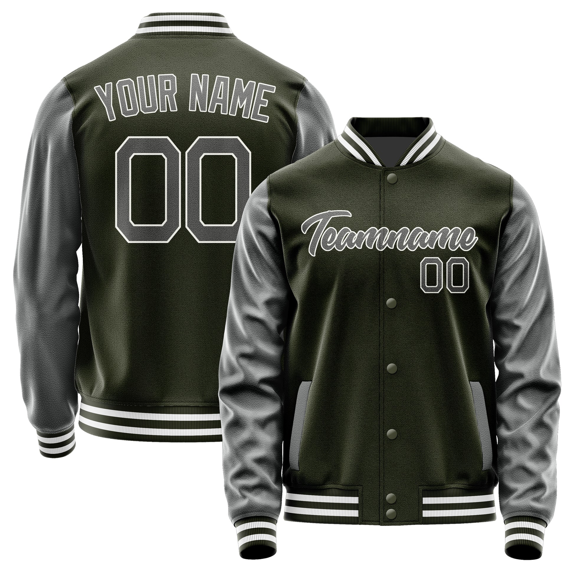 Custom Olive Dark Grey Jacket JA0202200218B21820