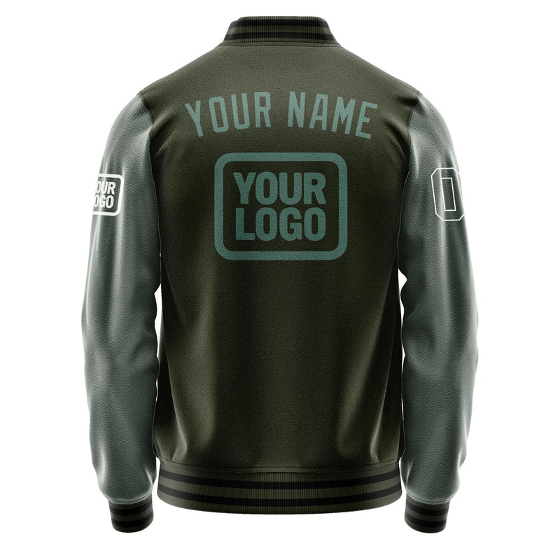 Custom Olive Blue Green Jacket JA020227021718272718