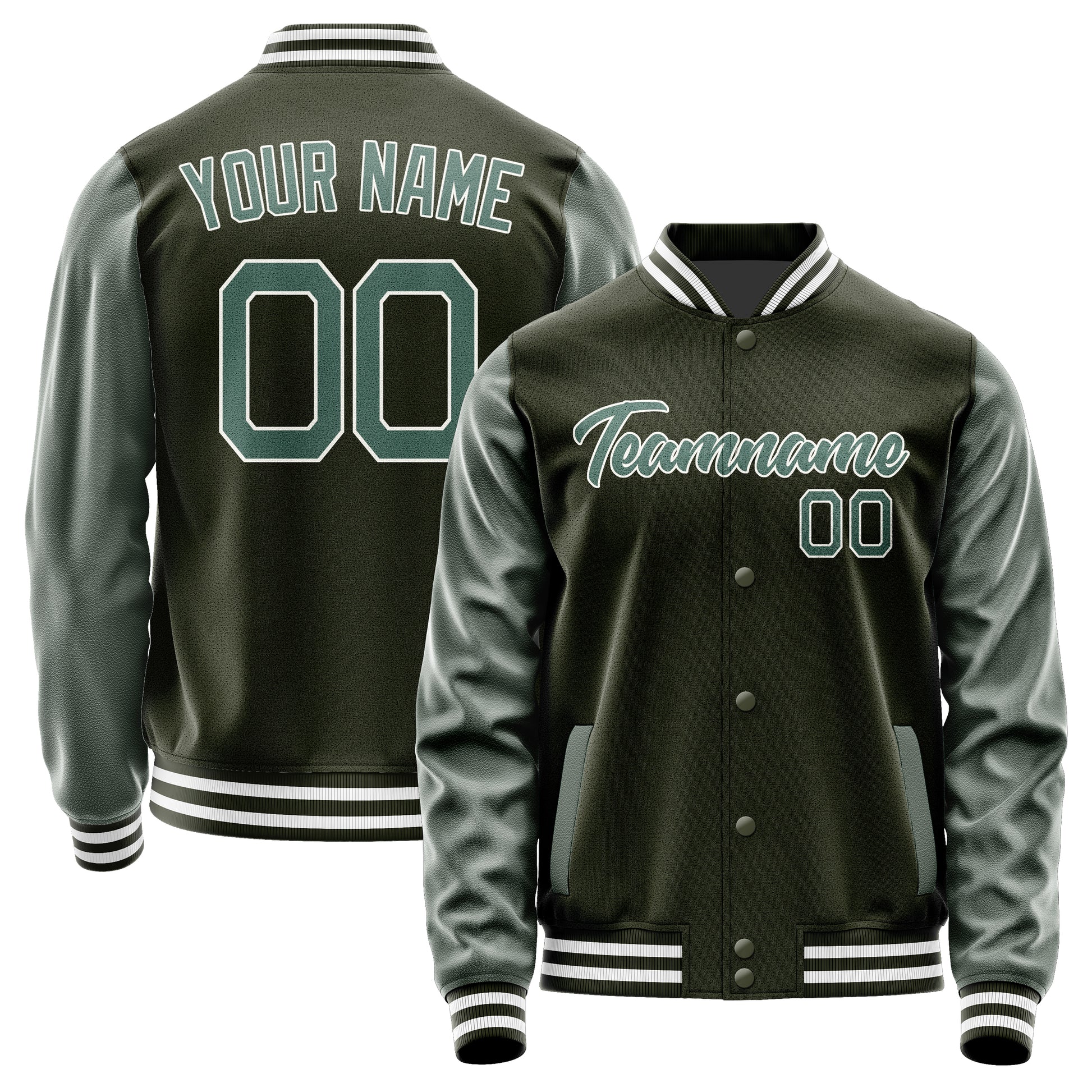 Custom Olive Blue Green Jacket JA0202270218B21827