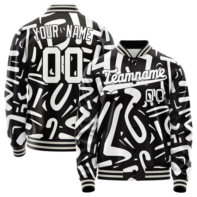 Custom Monochrome Graffiti Jacket JA02240824PA005