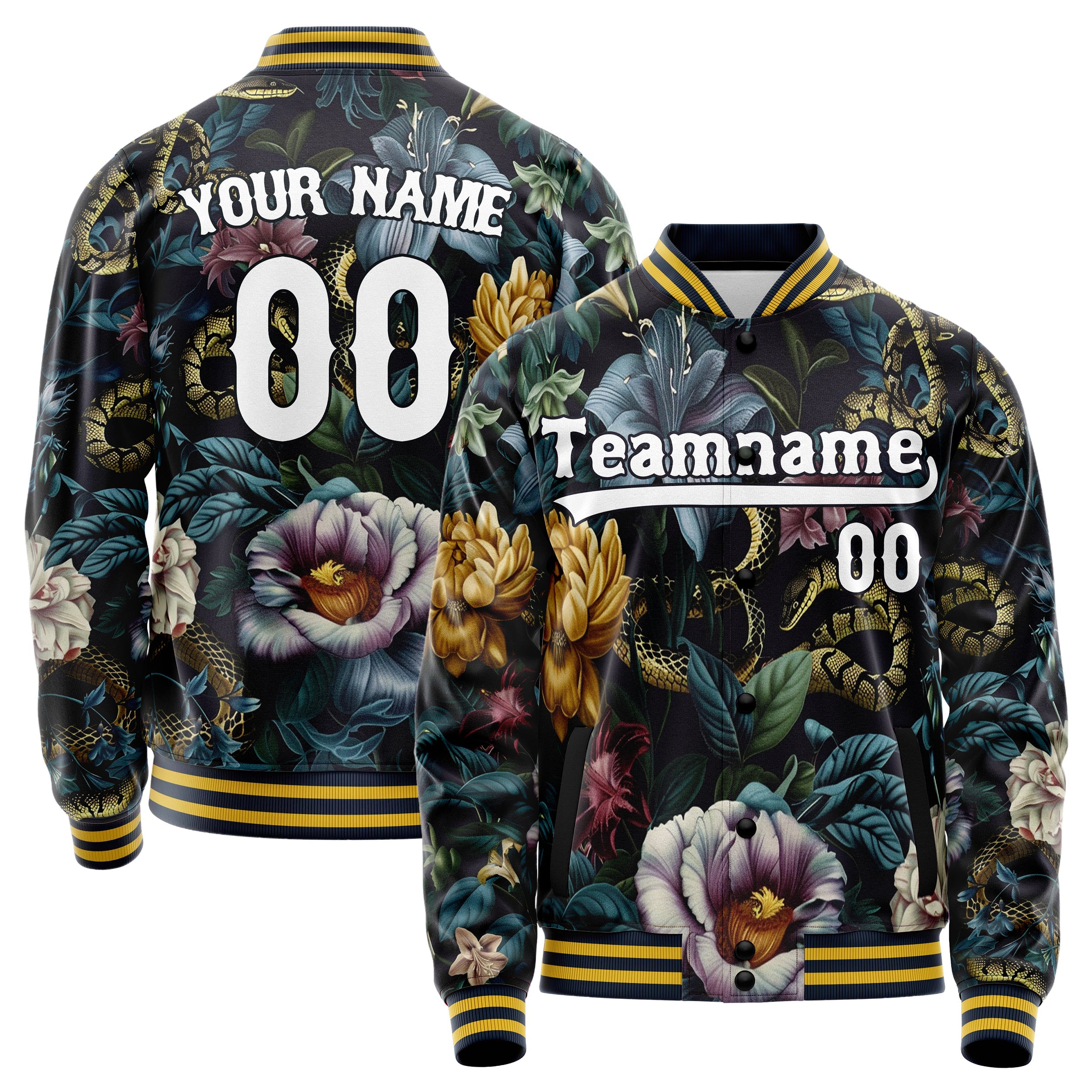 Custom Flowers and Snake Jacket JA02240824PA010