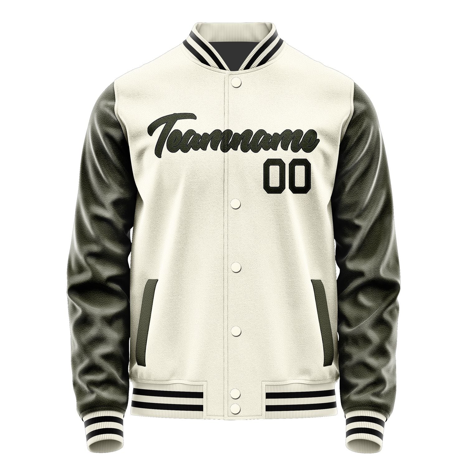 Custom Cream Olive Jacket JA0303020317B21702