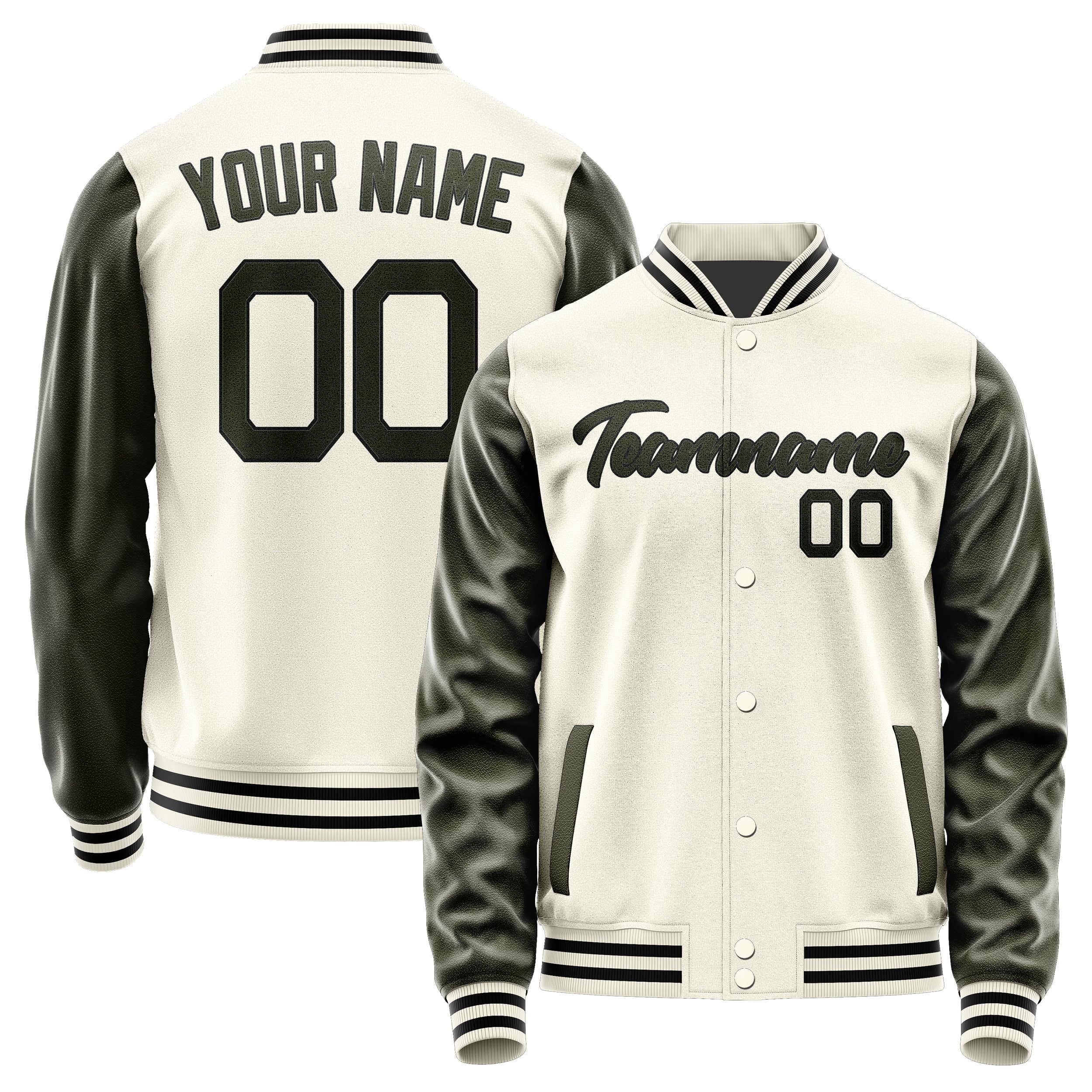 Custom Cream Olive Jacket JA0303020317B21702