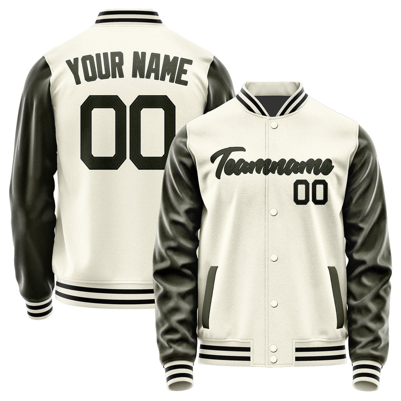 Custom Cream Olive Jacket JA0303020317B21702