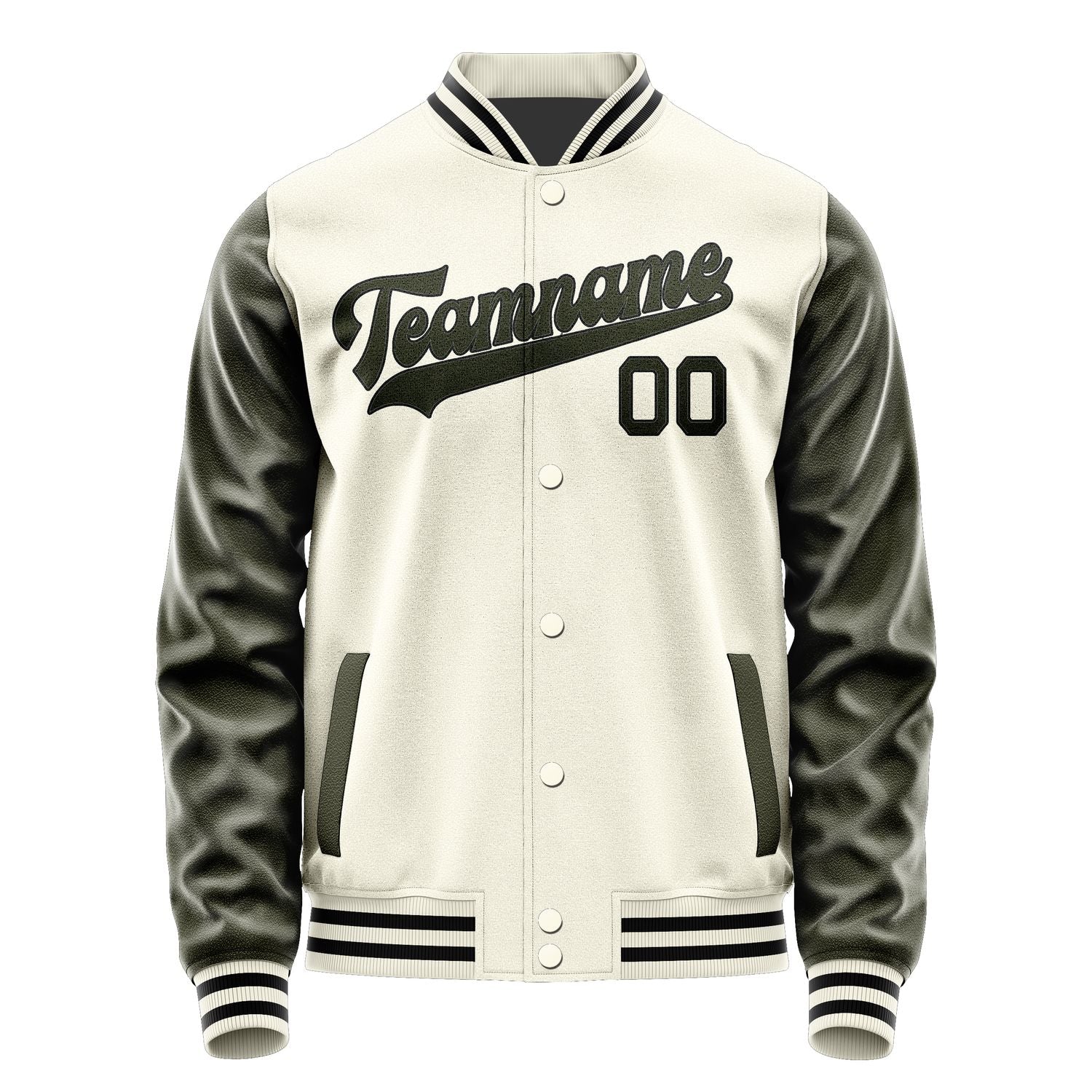 Custom Cream Olive Jacket JA0303020317B31702