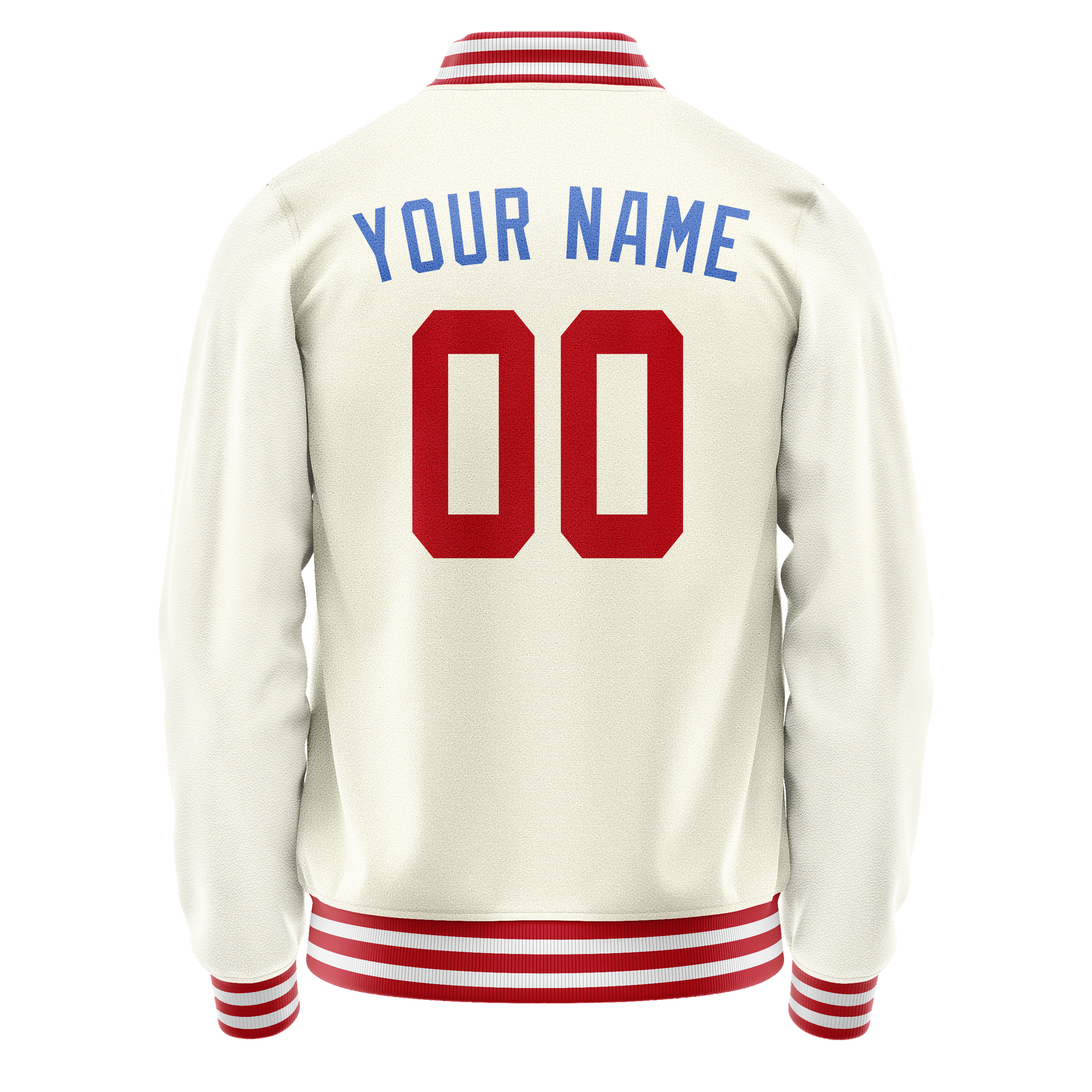 Custom Cream Royal Solid Color Varsity Letterman Jacket JA02240617JC115