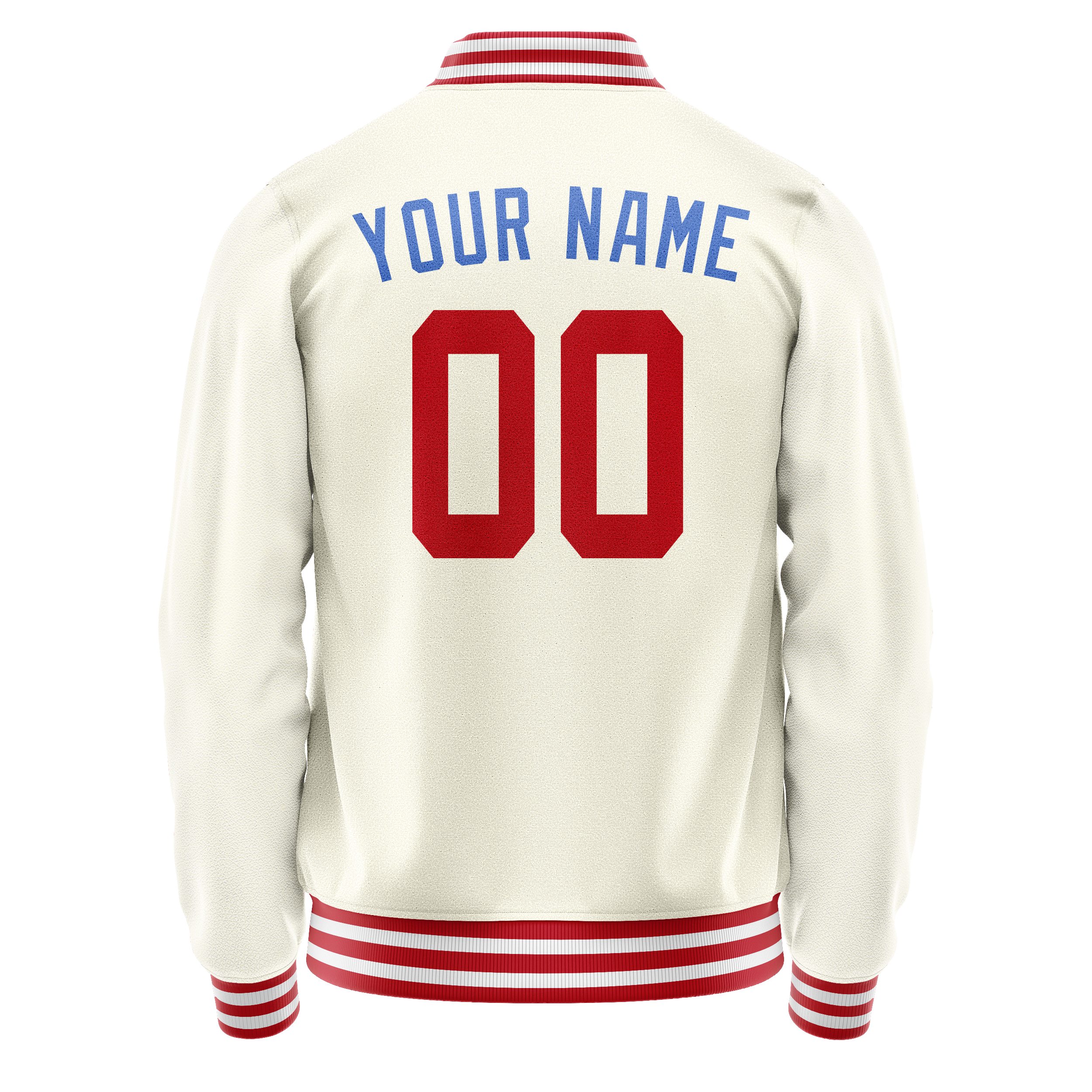 Custom Cream Royal Solid Color Varsity Letterman Jacket JA02240617JC115