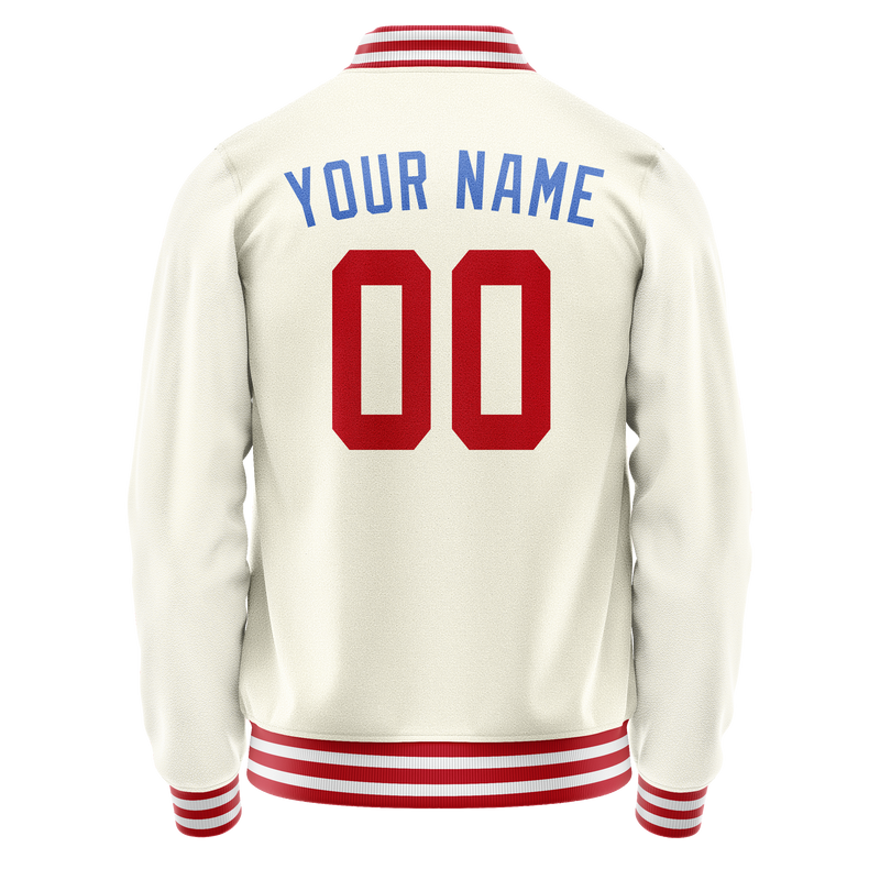 Custom Cream Royal Solid Color Varsity Letterman Jacket JA02240617JC115