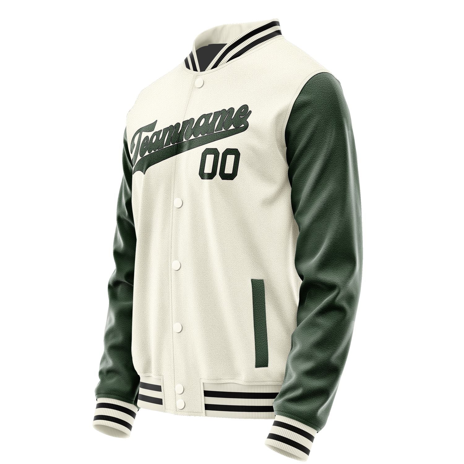 Custom Cream Dark Green Jacket JA0303060317B31706