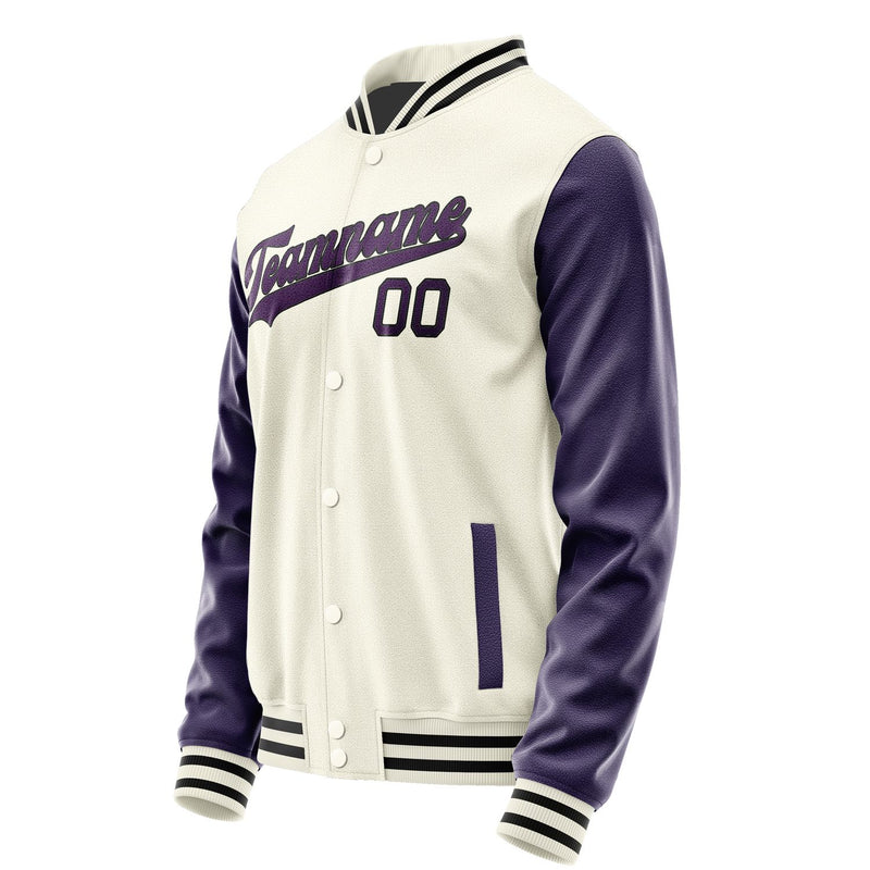 Custom Cream Purple Jacket JA0303070317B31707