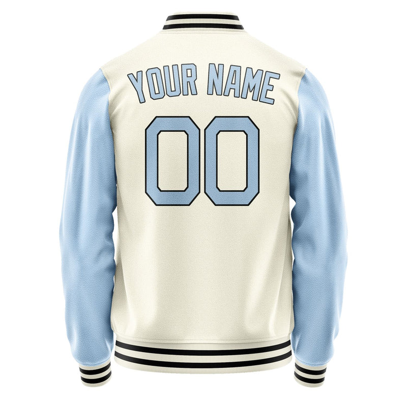 Custom Cream Light Blue Jacket JA0303080317B21708