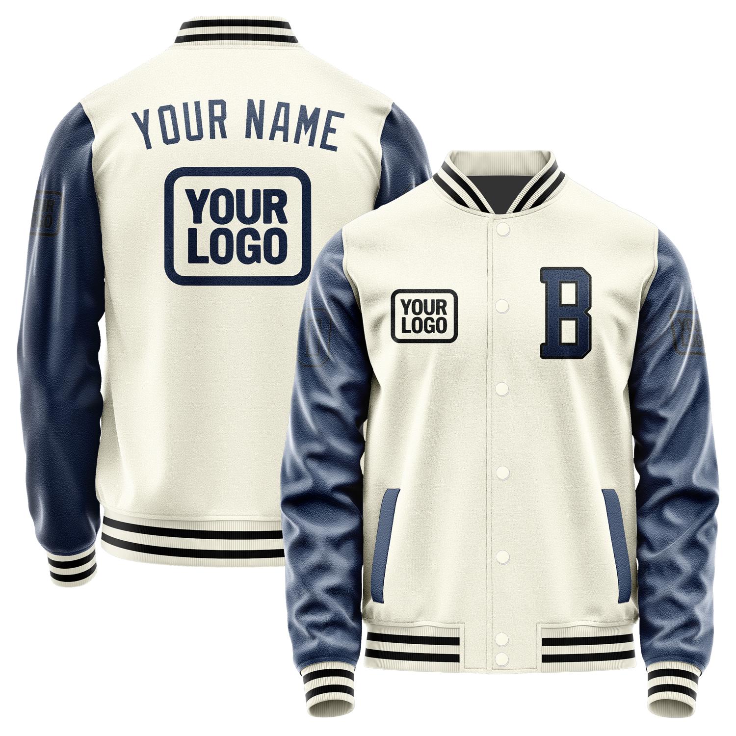 Custom Cream Blue Jacket JA030310031717101017