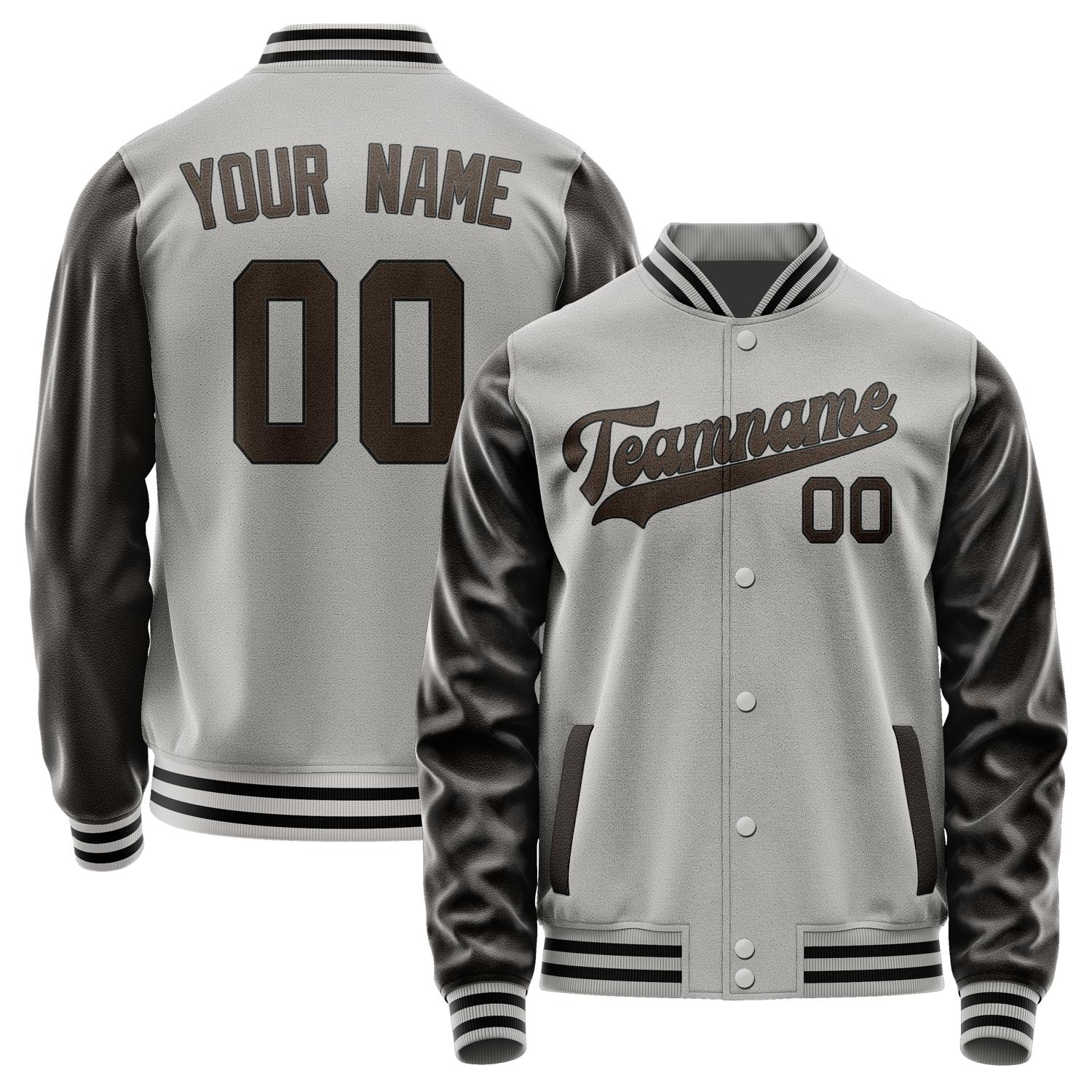 Custom Gray Brown Jacket JA0404010417B31701