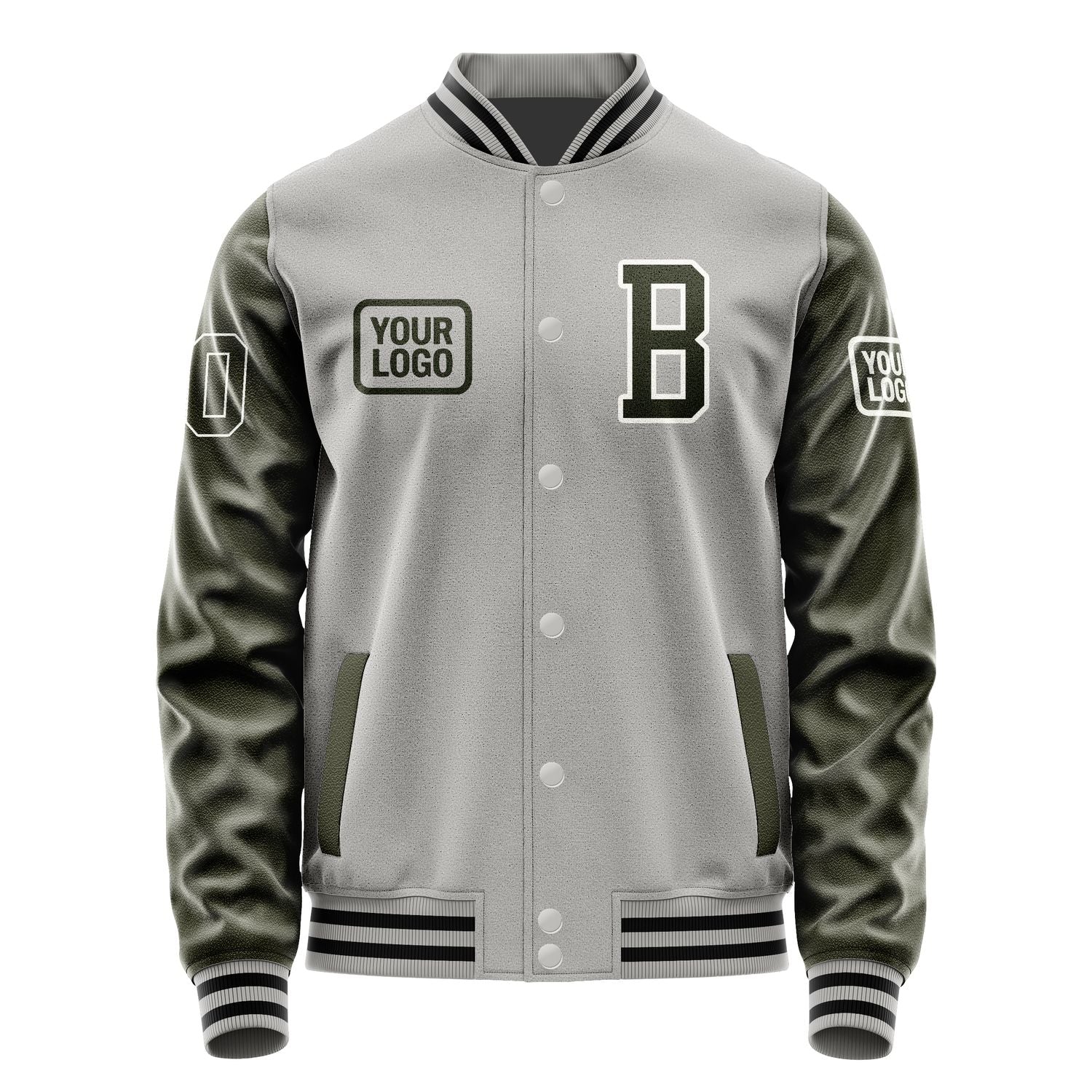 Custom Gray Olive Jacket JA040402041718020218
