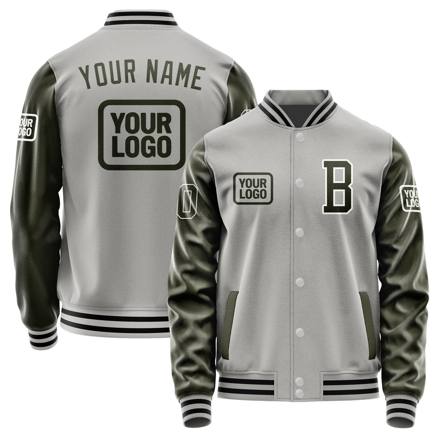 Custom Gray Olive Jacket JA040402041718020218