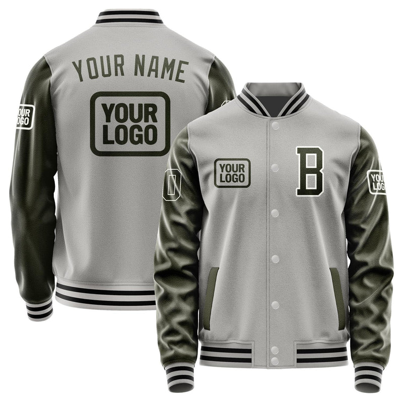 Custom Gray Olive Jacket JA040402041718020218