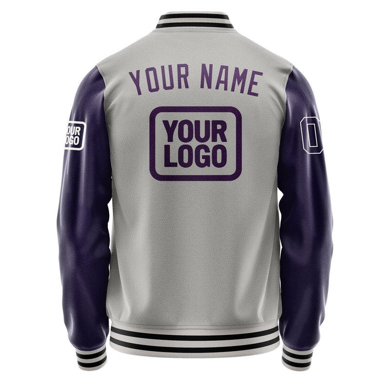 Custom Gray Purple Jacket JA040407041718070718