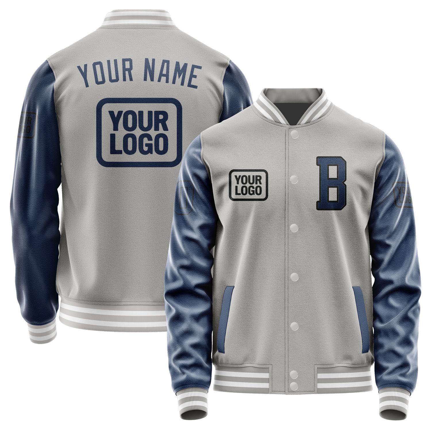 Custom Gray Blue Jacket JA040410041817101017