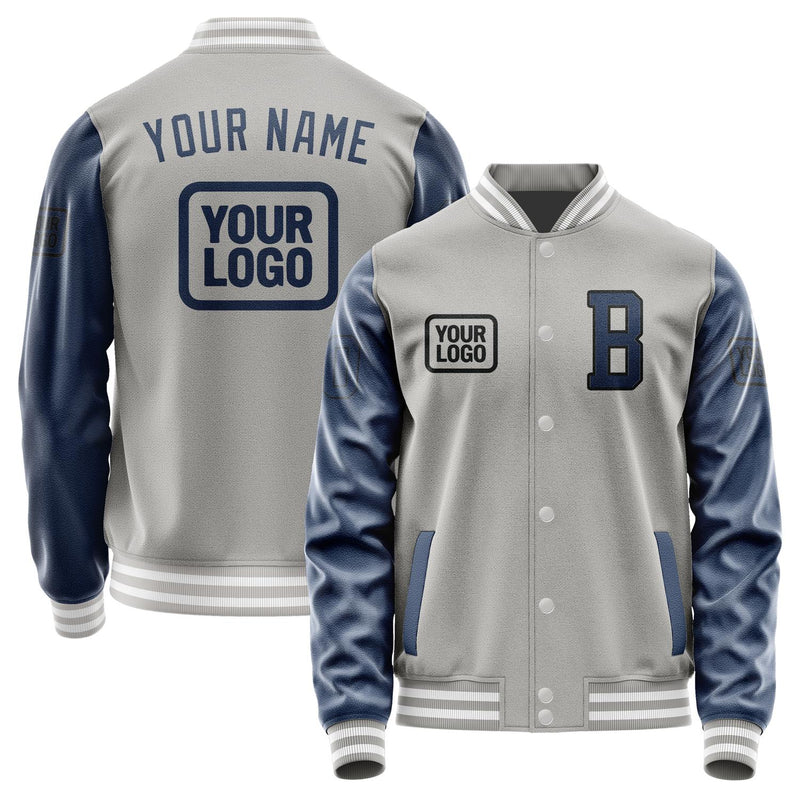 Custom Gray Blue Jacket JA040410041817101017