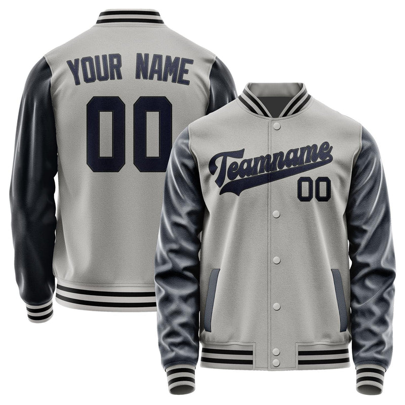 Custom Gray Navy Jacket JA0404110417B31711