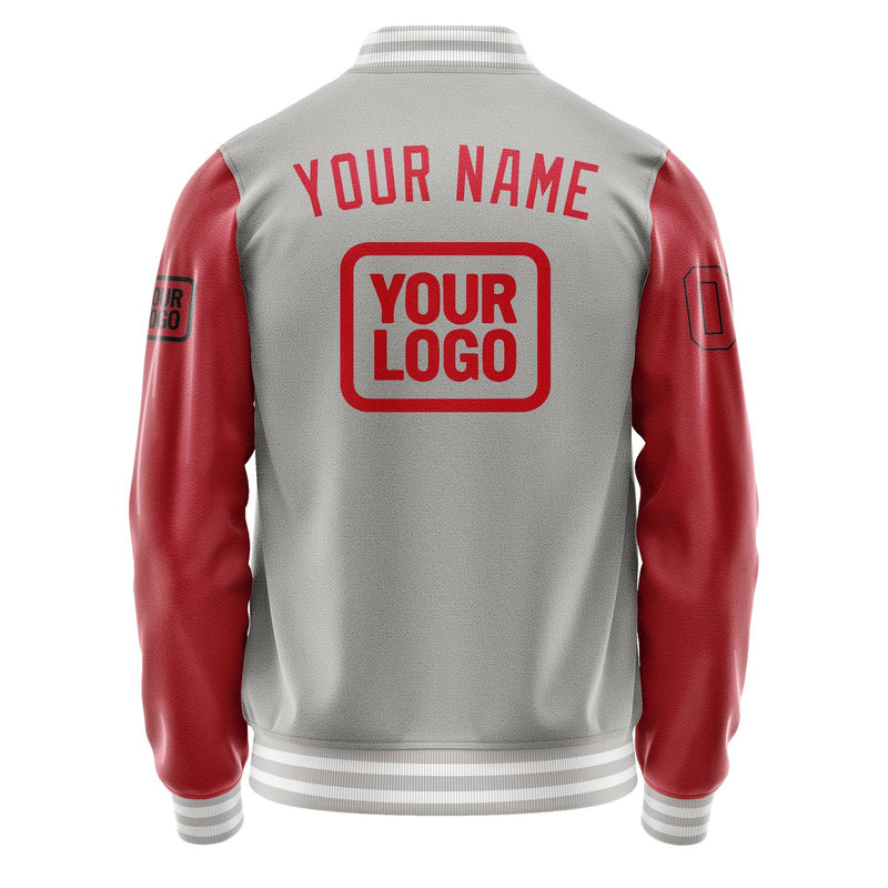 Custom Gray Red Jacket JA040414041817141417