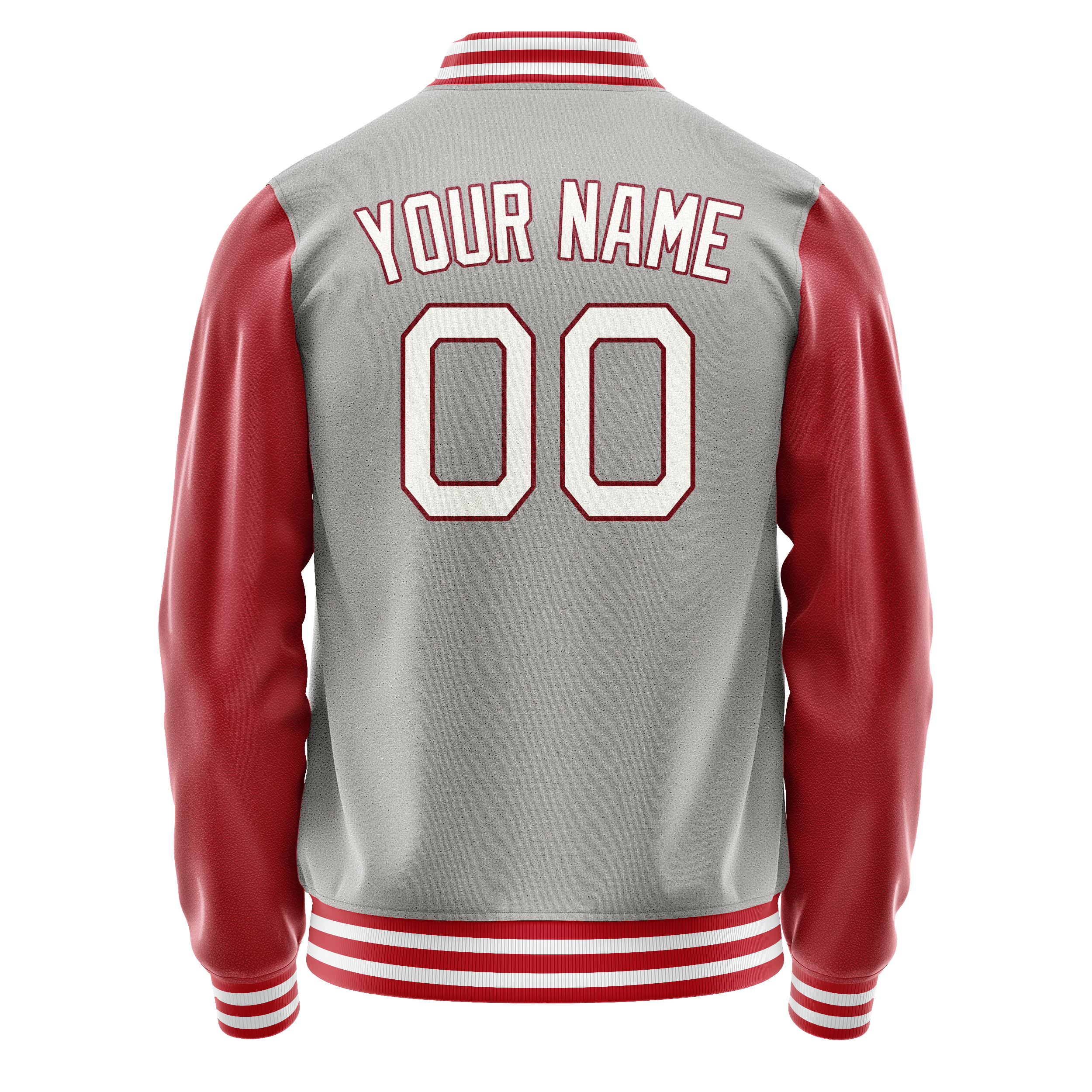Custom Gray Texas-Orange Solid Color Varsity Letterman Jacket JA02240617YH167