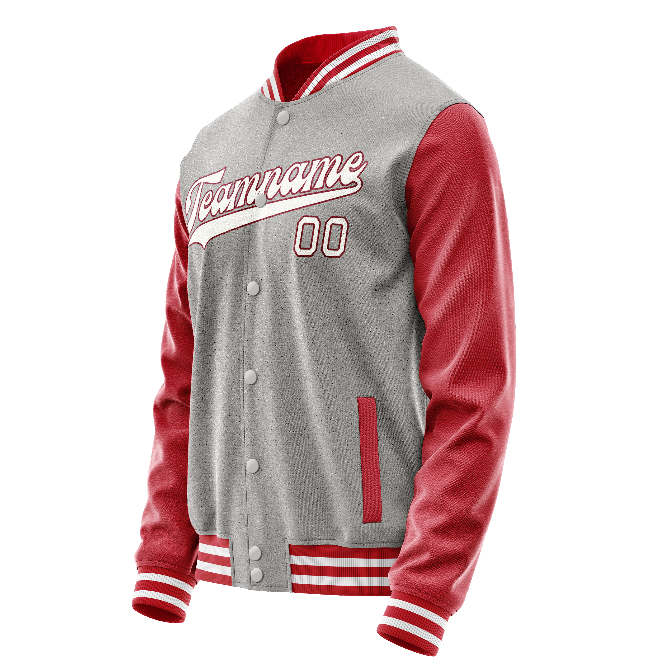 Custom Gray Texas-Orange Solid Color Varsity Letterman Jacket JA02240617YH167