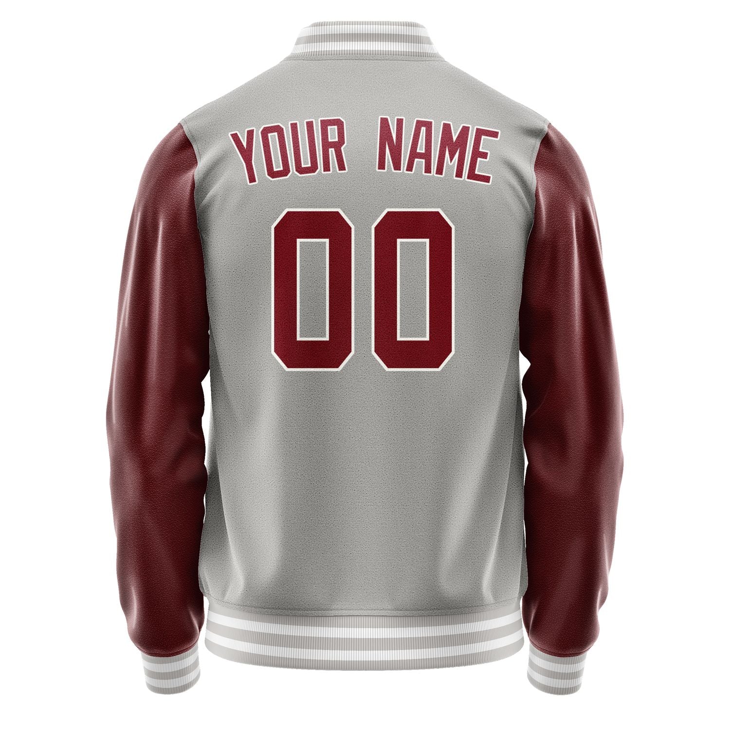 Custom Gray Crimson Red Jacket JA0404150418B31815