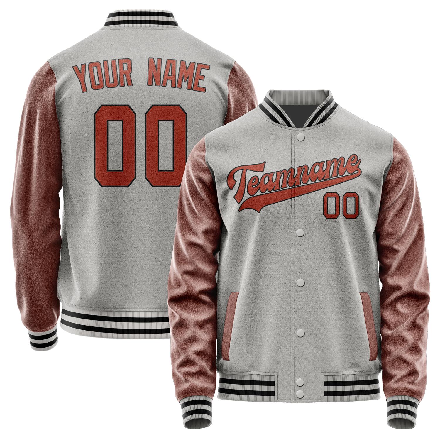 Custom Gray Coral Red Jacket JA0404160417B31716