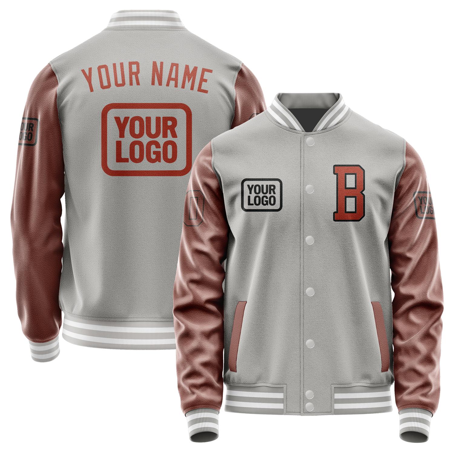 Custom Gray Coral Red Jacket JA040416041817161617