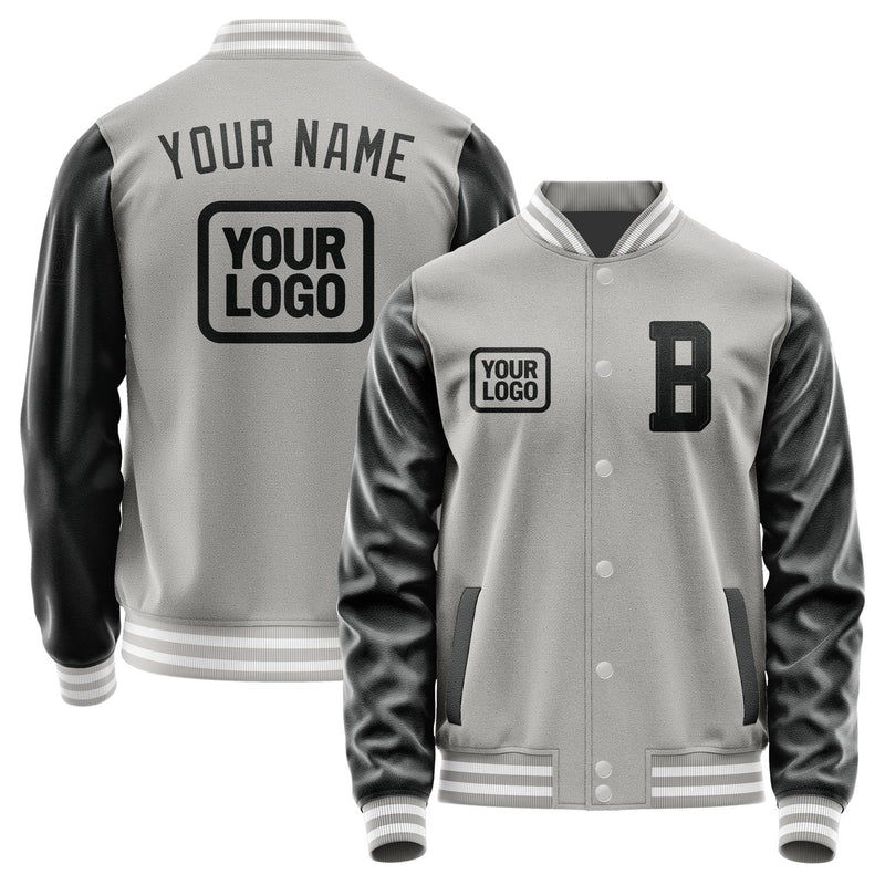 Custom Gray Black Jacket JA040417041817171717
