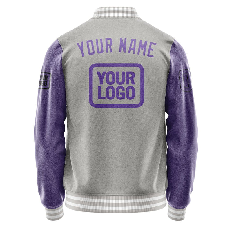 Custom Gray Light Purple Jacket JA040423041817232317