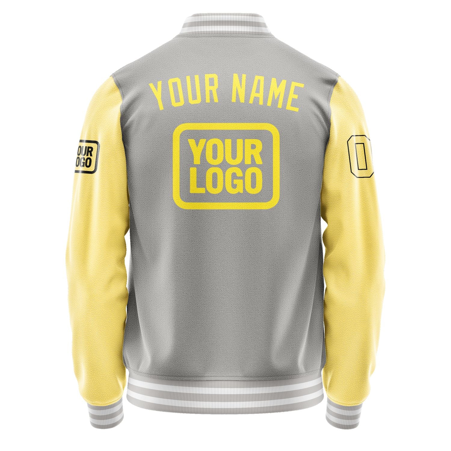 Custom Gray Light Yellow Jacket JA040426041817262617