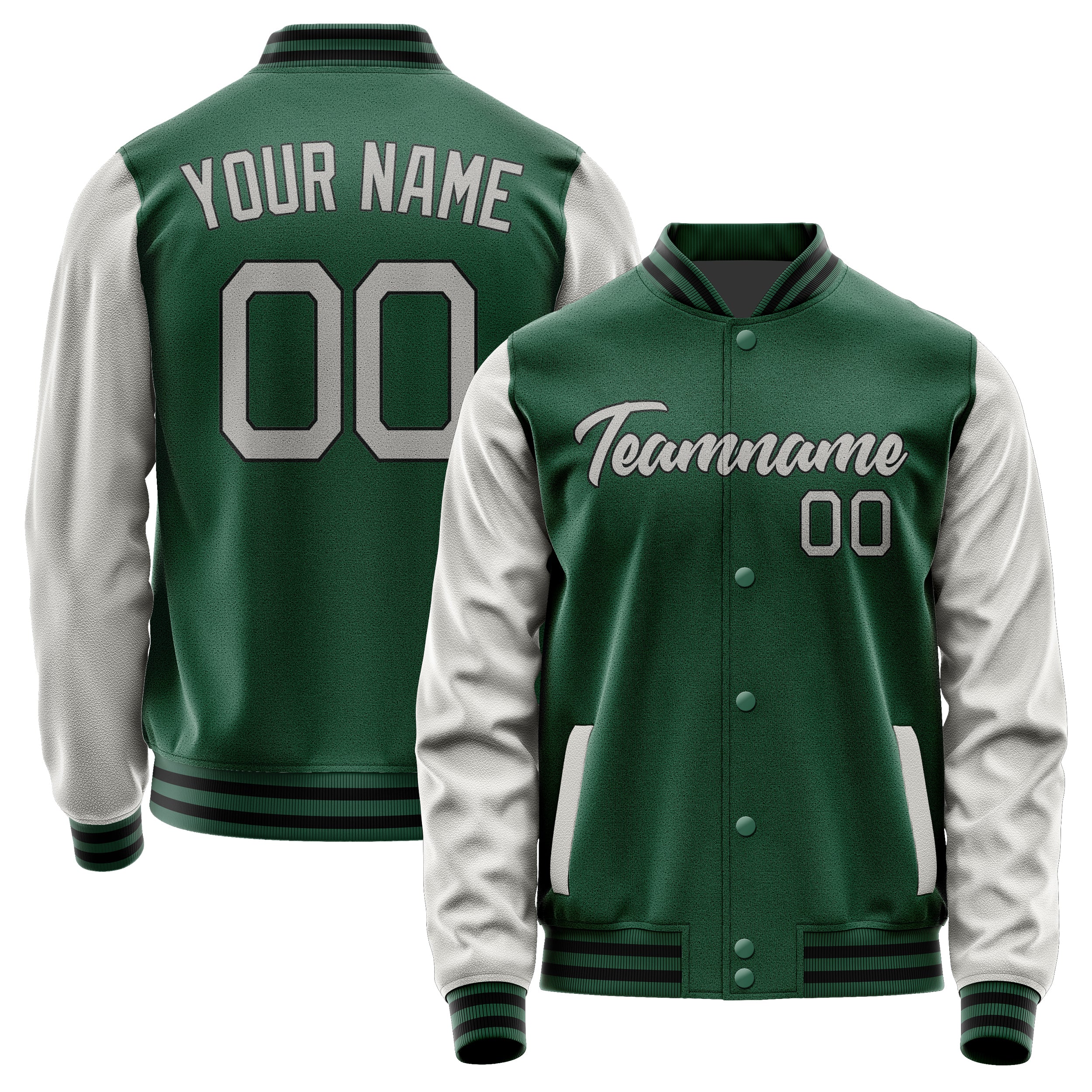 Custom Green Gray Jacket JA0505040517B21704