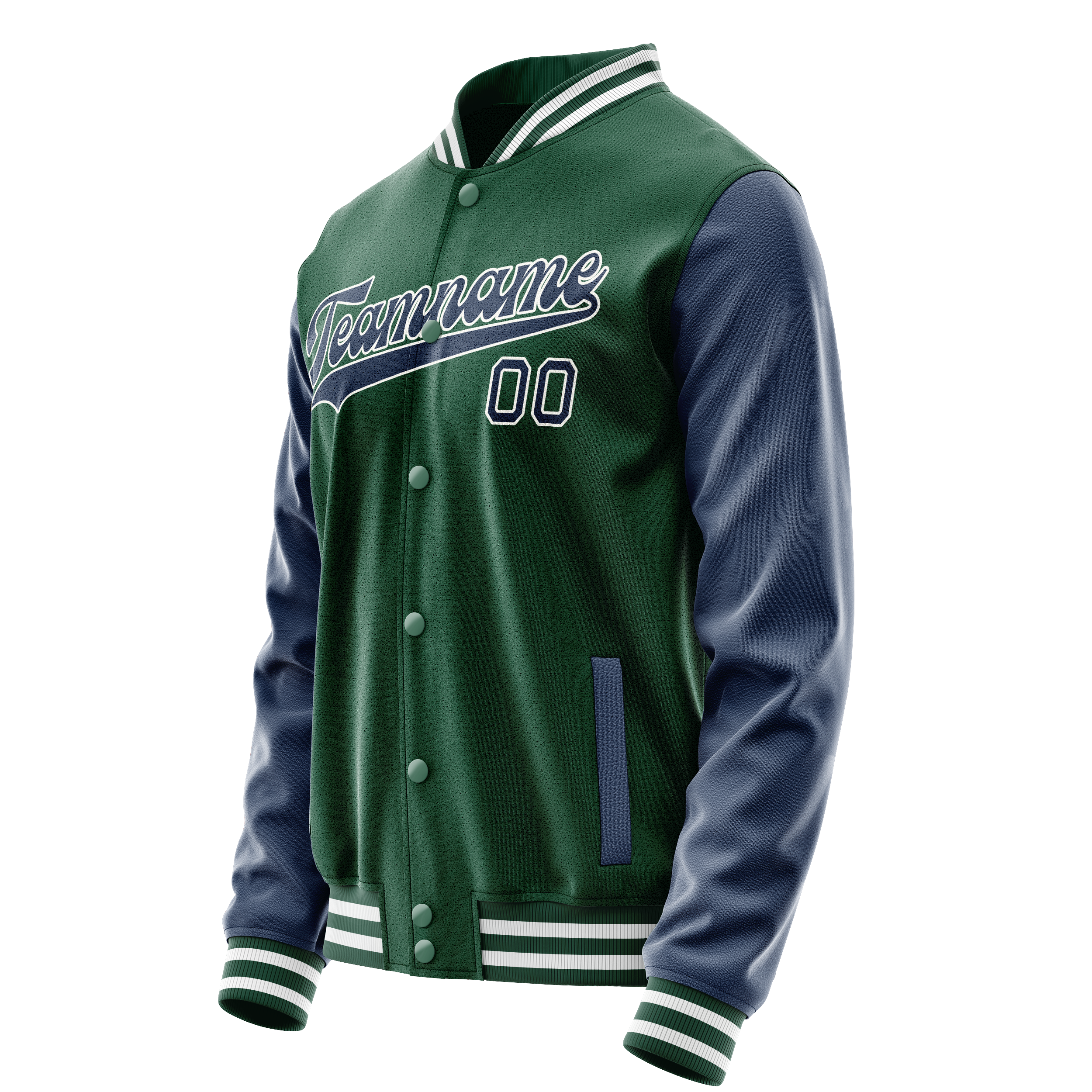 Custom Kelly-Green Royal Solid Color Varsity Letterman Jacket JA02240617ZF222