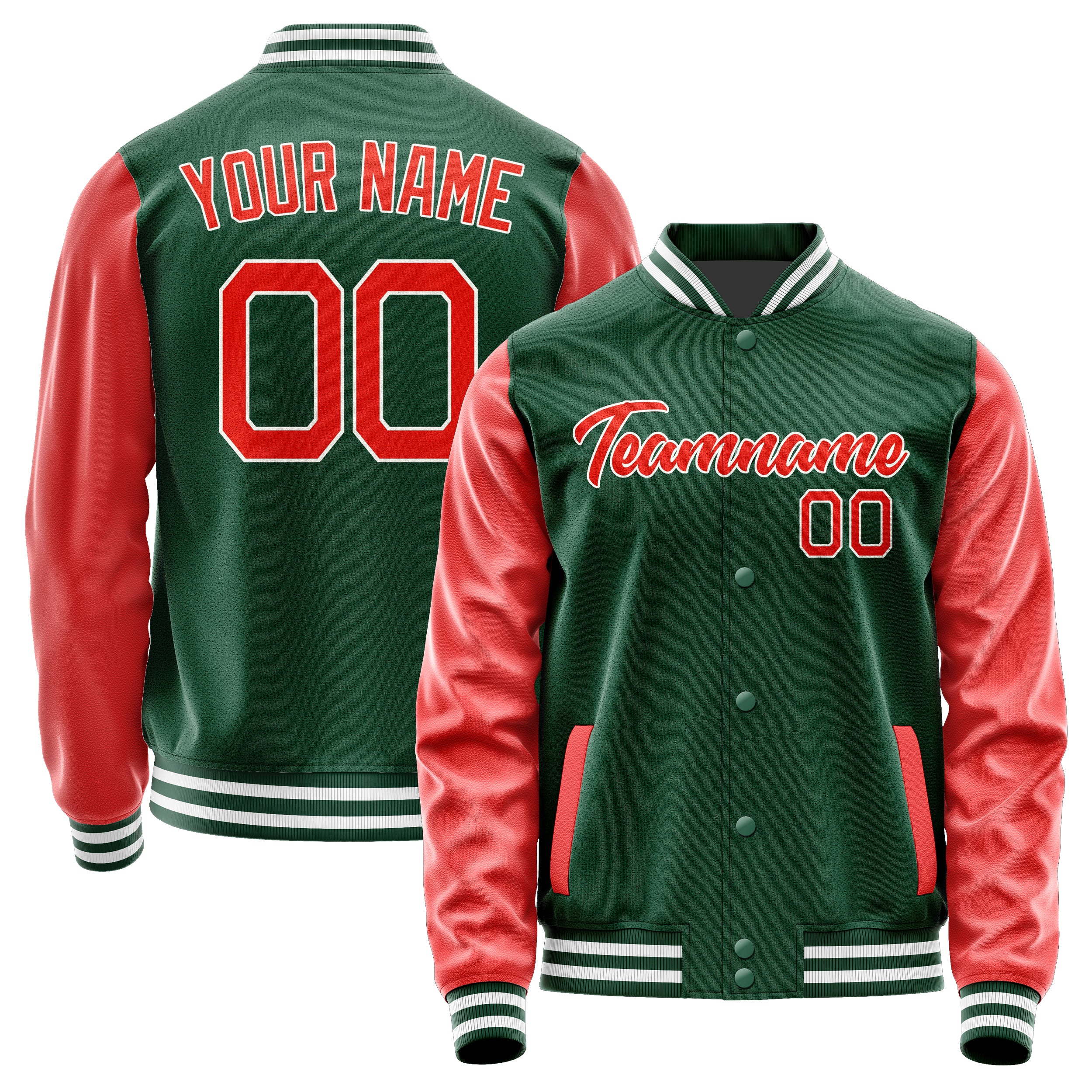 Custom Green Orange Red Jacket JA0505120518B21812