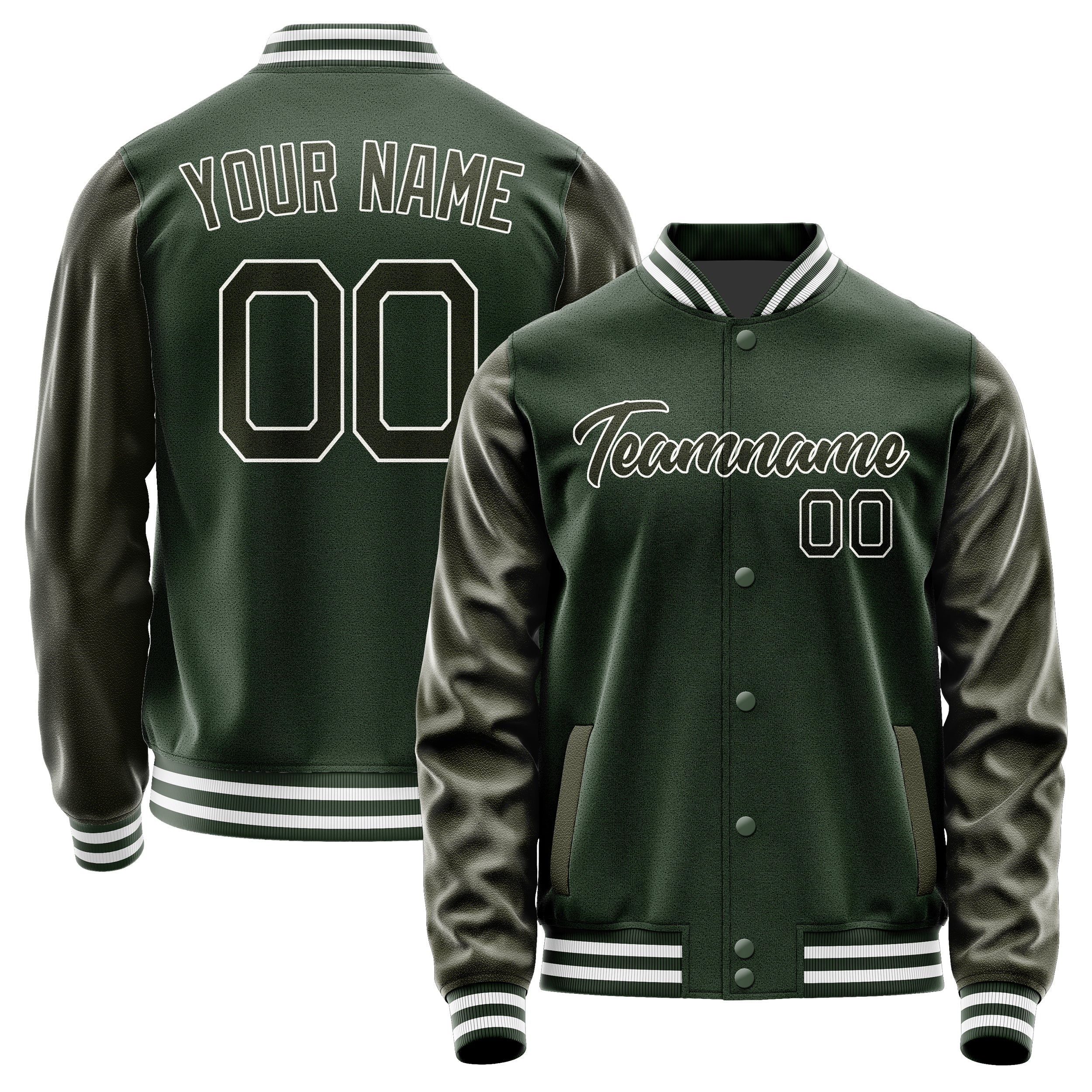 Custom Dark Green Olive Jacket JA0606020618B21802