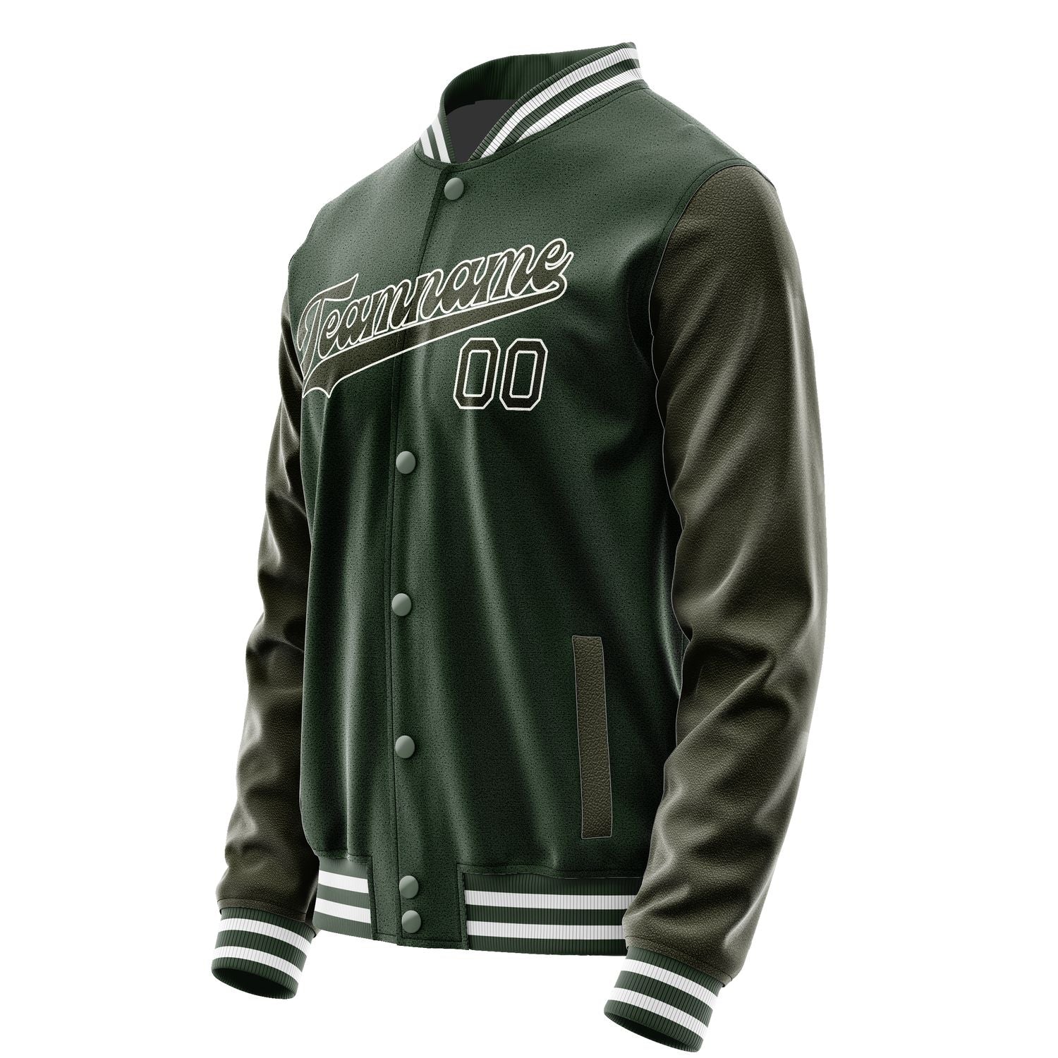 Custom Dark Green Olive Jacket JA0606020618B31802