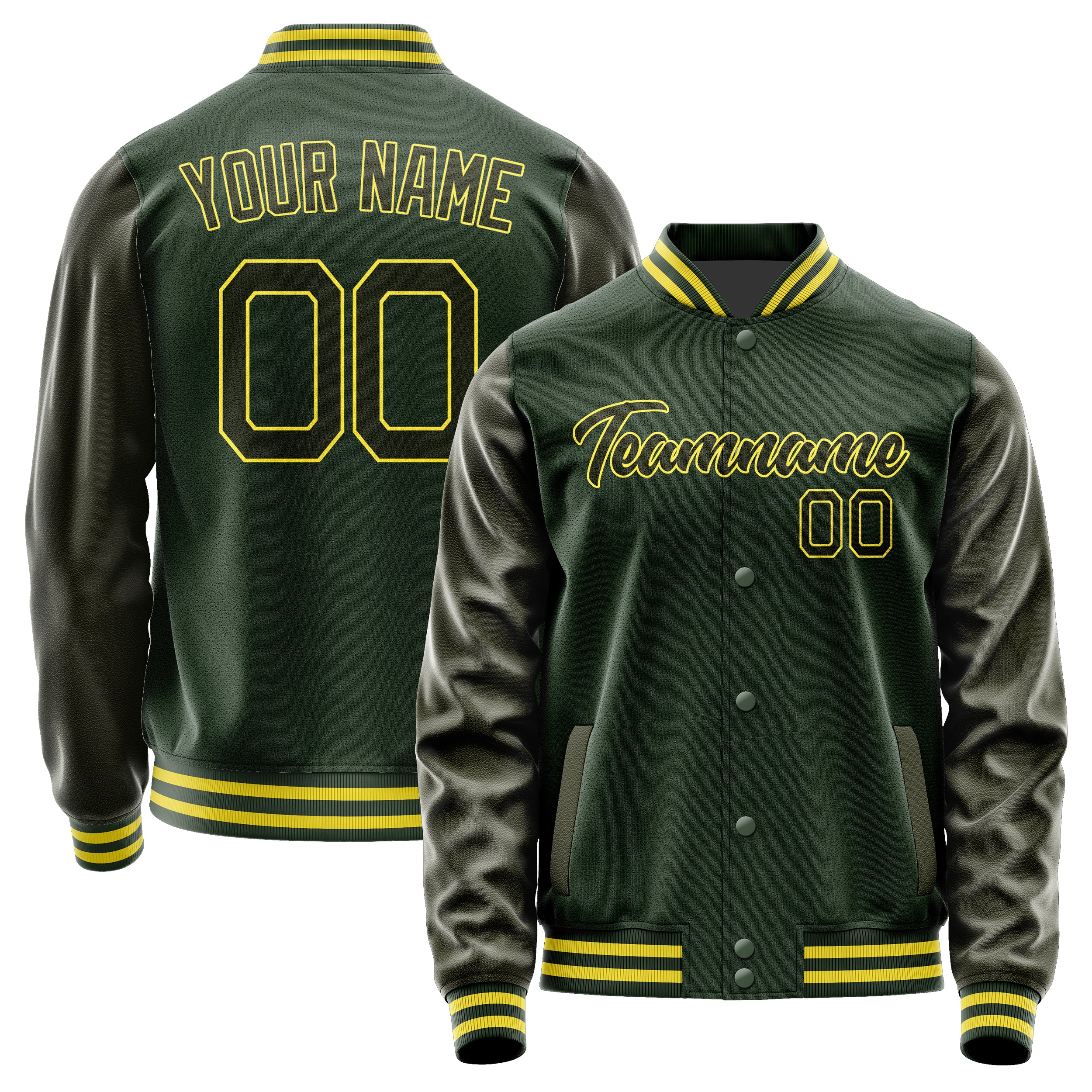 Custom Dark Green Olive Jacket JA0606020626B22602