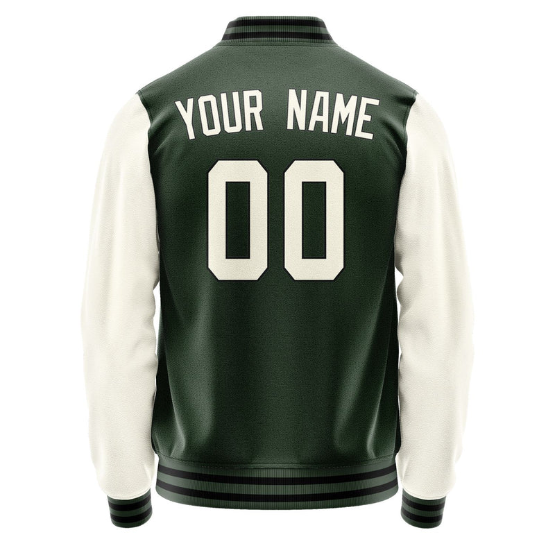 Custom Dark Green Cream Jacket JA0606030617B31703
