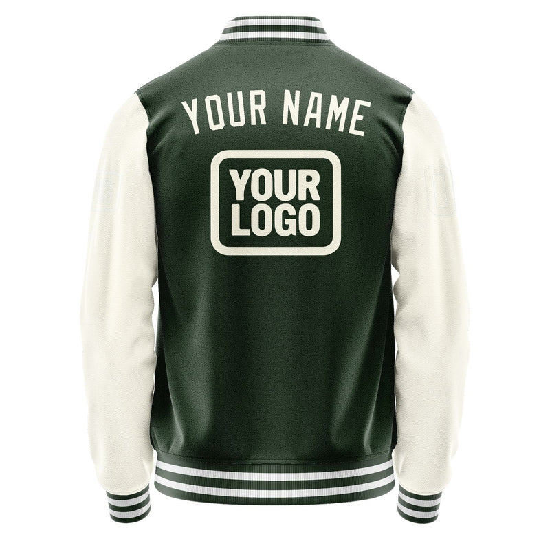 Custom Dark Green Cream Jacket JA060603061818030318