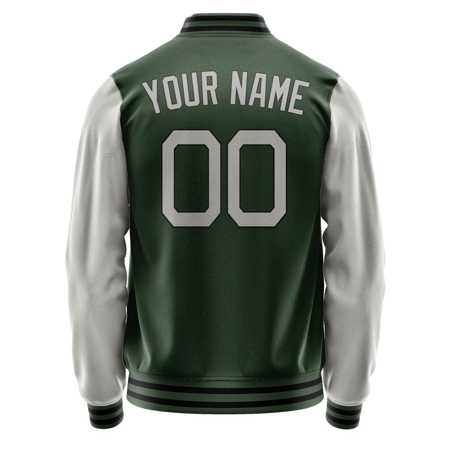 Custom Dark Green Gray Jacket JA0606040617B21704