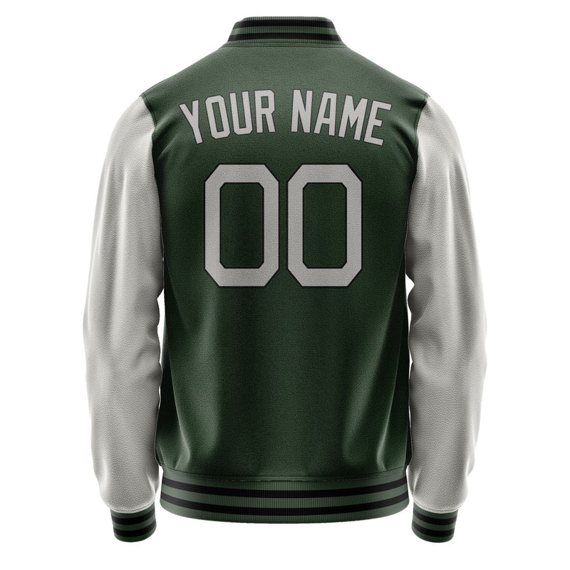 Custom Dark Green Gray Jacket JA0606040617B21704